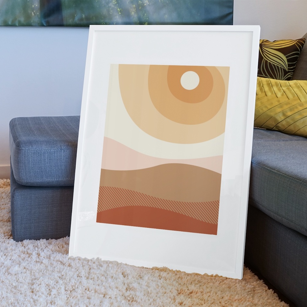 Abstract Landscape Wall Art Print Poster Unframed - Picture 4 of 5